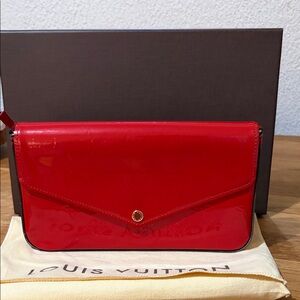 Louis Vuitton Glossy Red Clutch